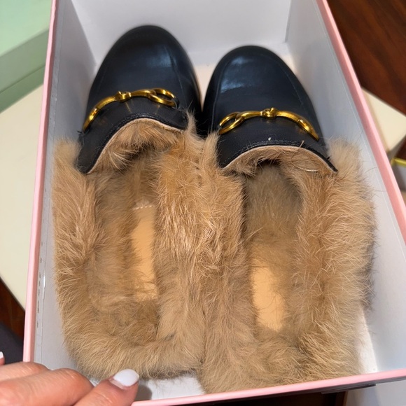 Black Fur-Lined Loafers - Picture 8 of 10